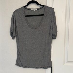Gray Striped Women's Top